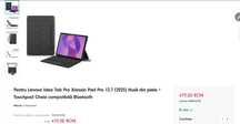 Husă cu Tastatura pentru Lenovo Idea Tab pro, 12.7 Inch