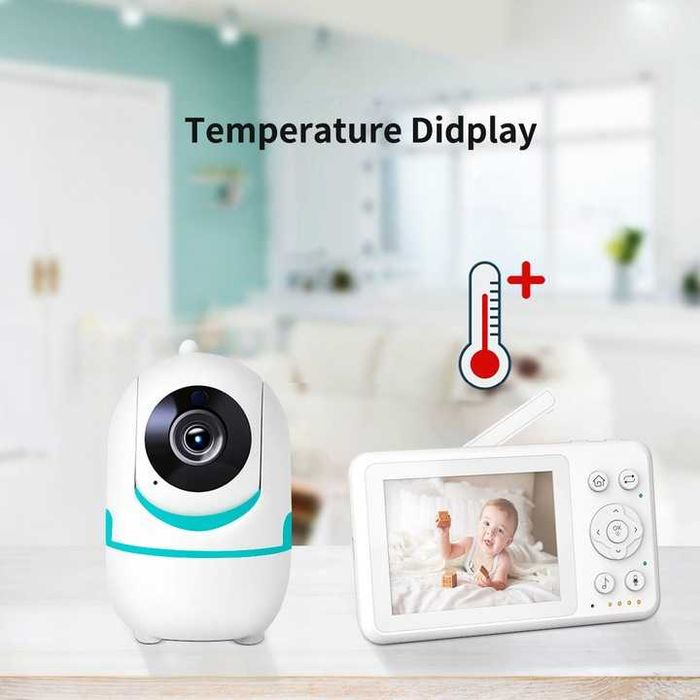 Baby Monitor Digital 3.2” cu Camera 360°, Night Vision