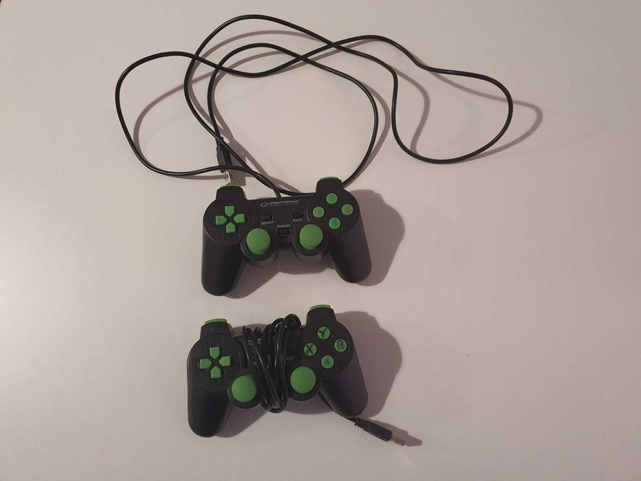 Set 2 controllere USB Esperanza (verde/negru), funcționale 100%