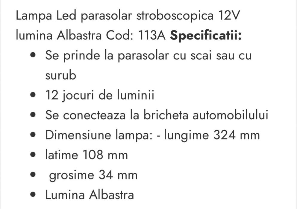 Lampă led stroboscopică