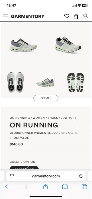 Pantofi sport On Running Cloudrunner marimea 40.5