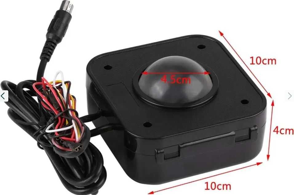 Mouse Trackball Leylor, iluminat cu LED rotunde 4,5 cm Conector PS/2