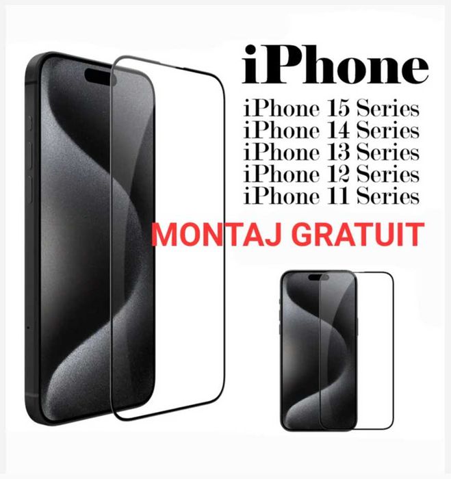 Folie Sticla Full iPhone XR 11 XS MAX 11 Pro Max 12 13 14 15 16 Plus