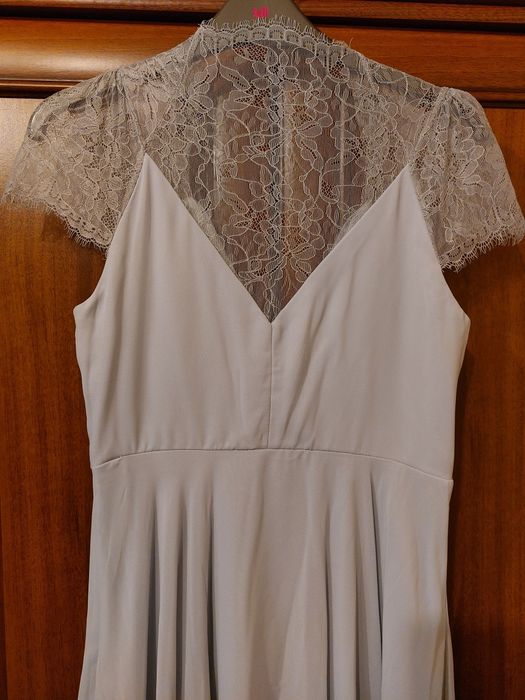 Rochie de ocazie, babydoll, decolteu in V si insertii  dantela