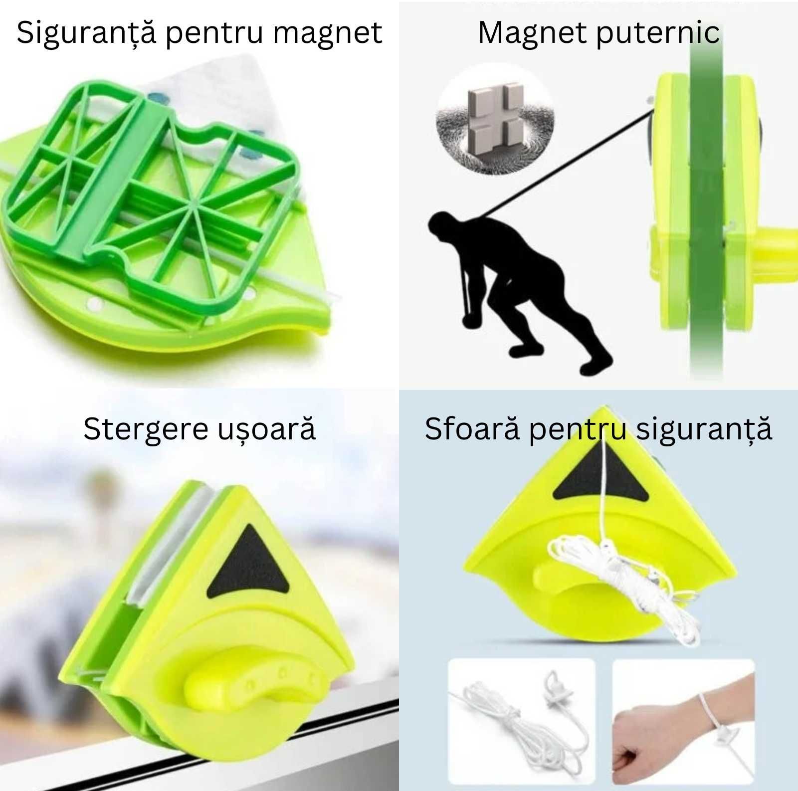 Stergator pentru geamuri, cu magnet, 8-15 mm