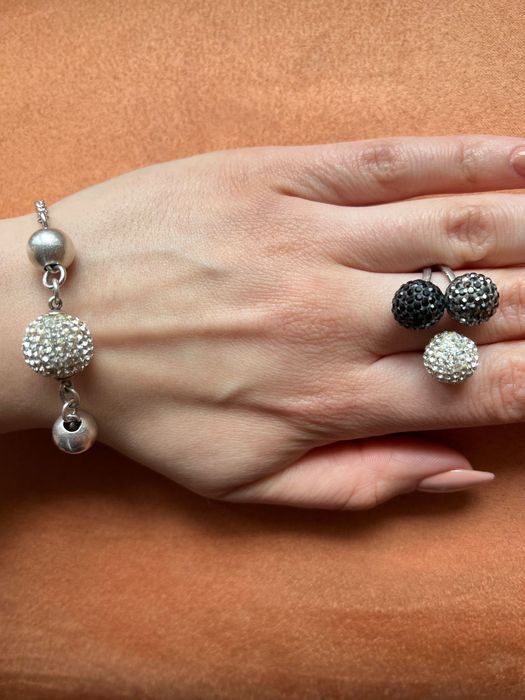 Сребърна гривна и пръстен