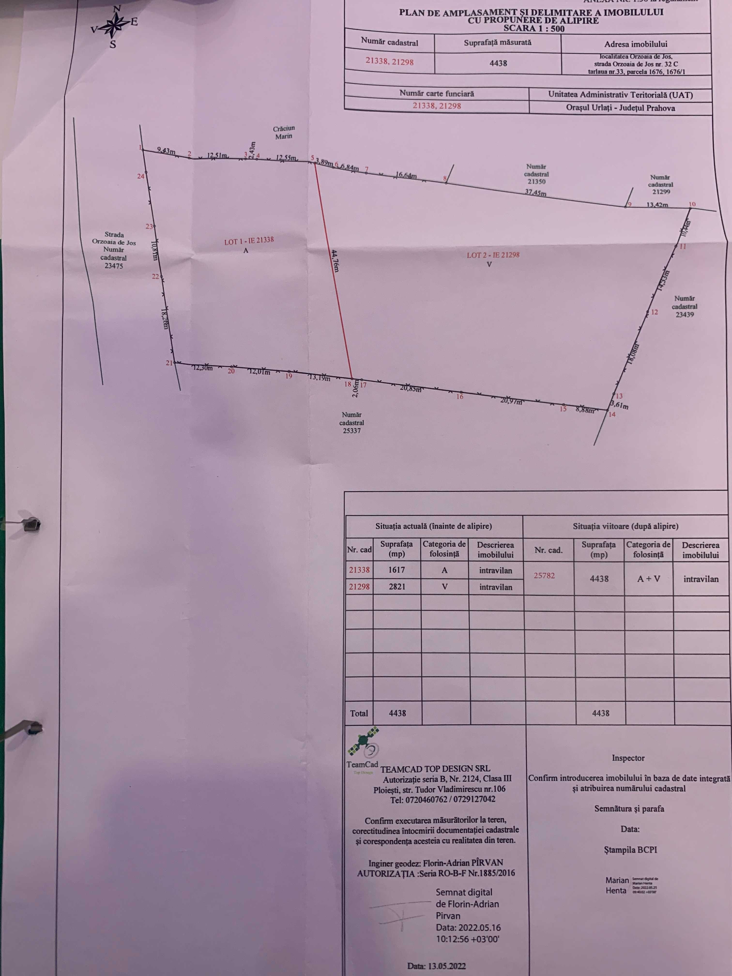 Vand teren intravilan construibil, intre case , canal , gaz, apa