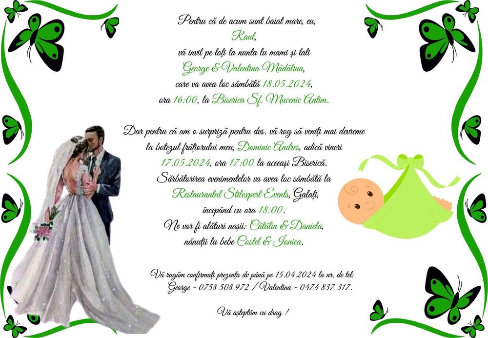 invitatii, cutii dar, decor cristelnita, decor baliuta