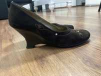 Pantofi piele intoarsa cu talpa inalta, eleganti, 38
