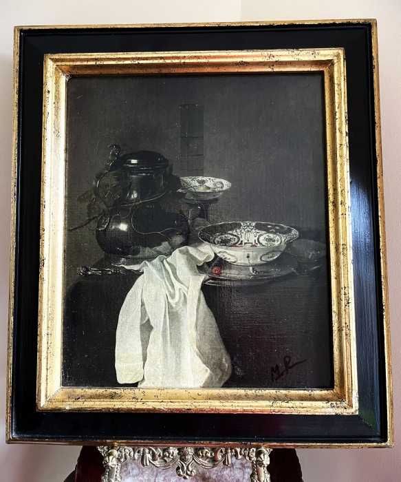 Superba pictura manuala pe panza-Natura statica-Olanda