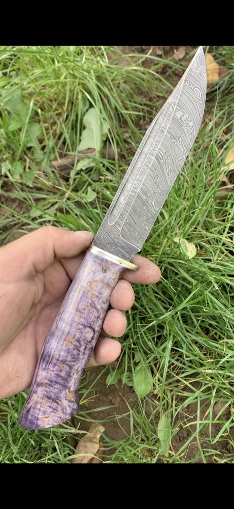 Ножове от руска дамаска стомана на федотов и стомана х12мф