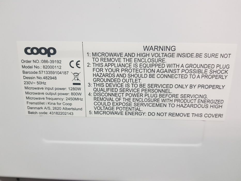 Vand cuptor cu microunde marca Coop