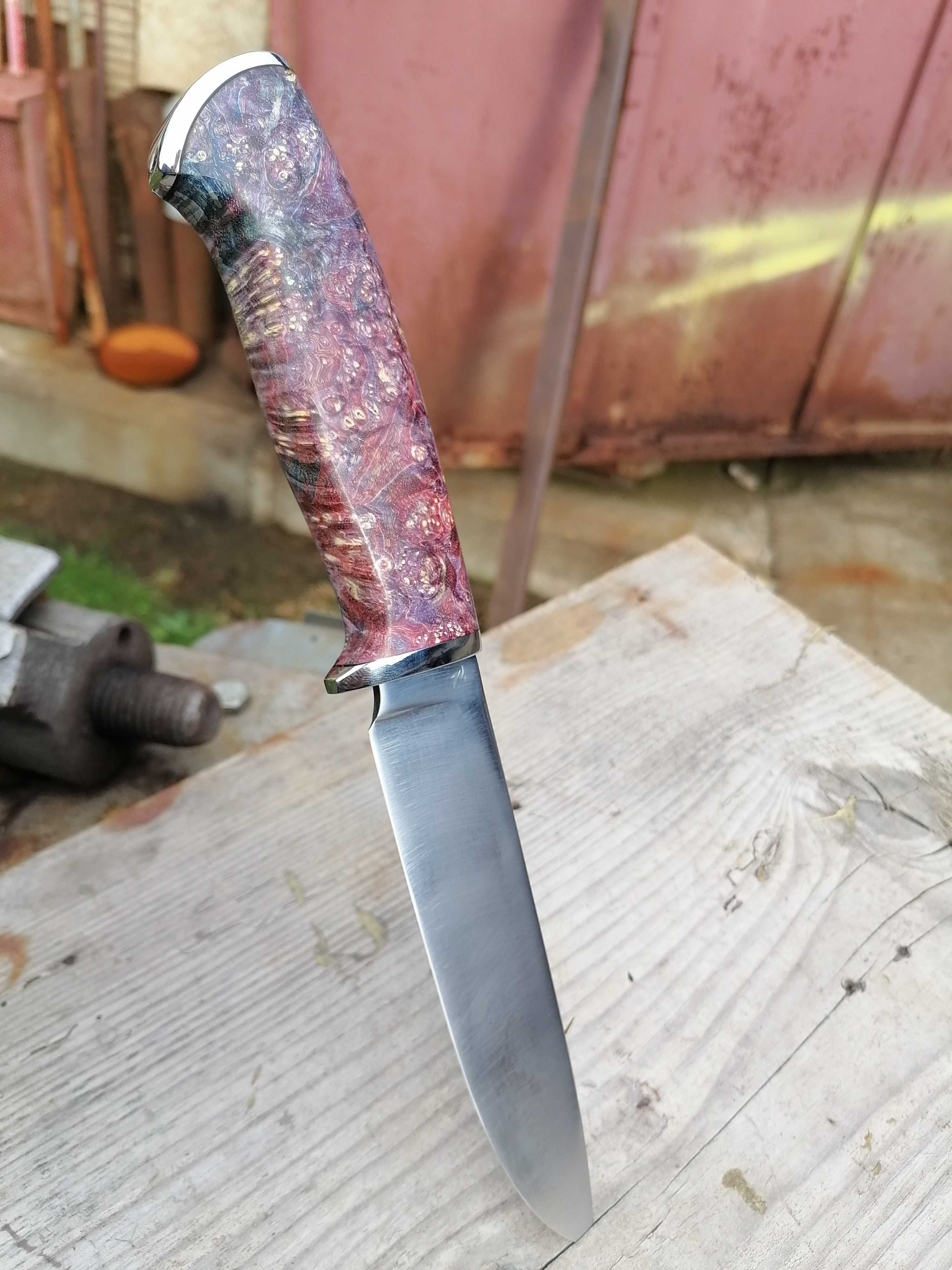 Нож от стомана s125v закален на 62 hrc.