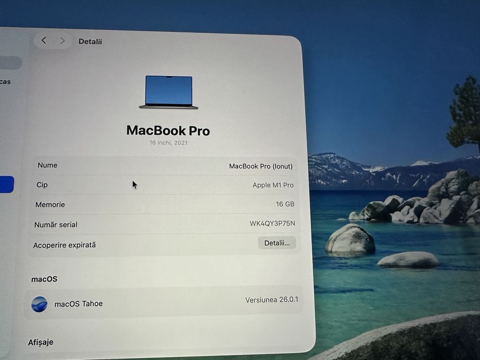 MacBook Pro 16” M1 Pro – 16GB RAM, 512GB SSD