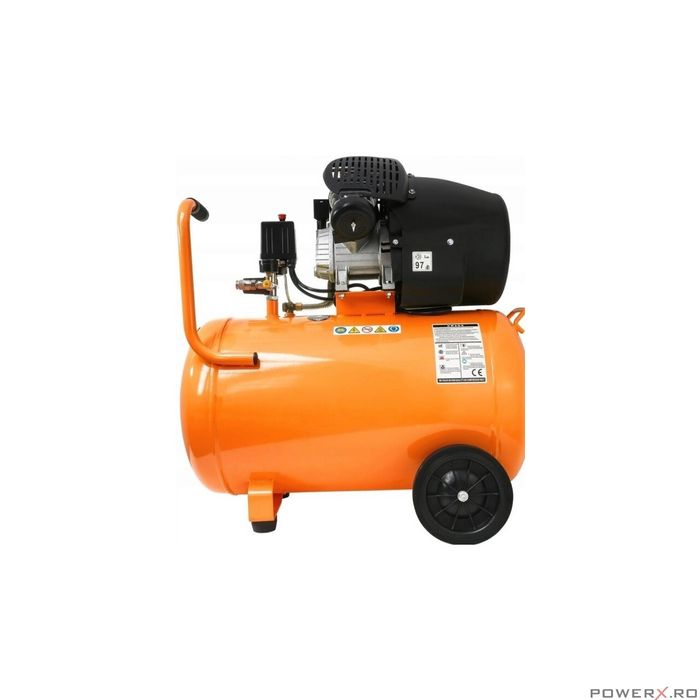 Compresor aer Notig 100l, 2 cilindrii, 8bari, 230V 440l/min
