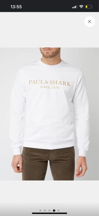 PAUL & SHARK Gold Chest Logo Sweatshirt L