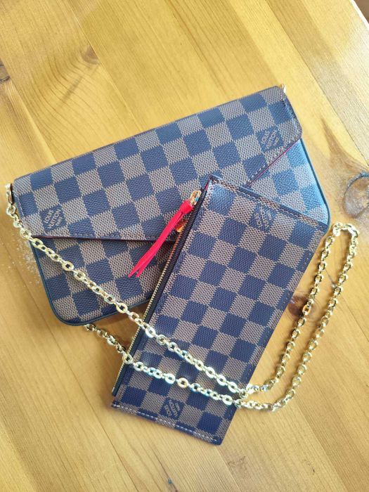 Louis Vuitton дамска чанта Félicie с Подвижен джоб с цип