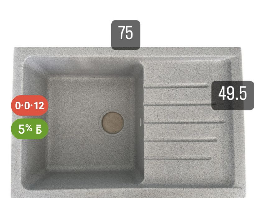 Раковина кухонная мойка врезная