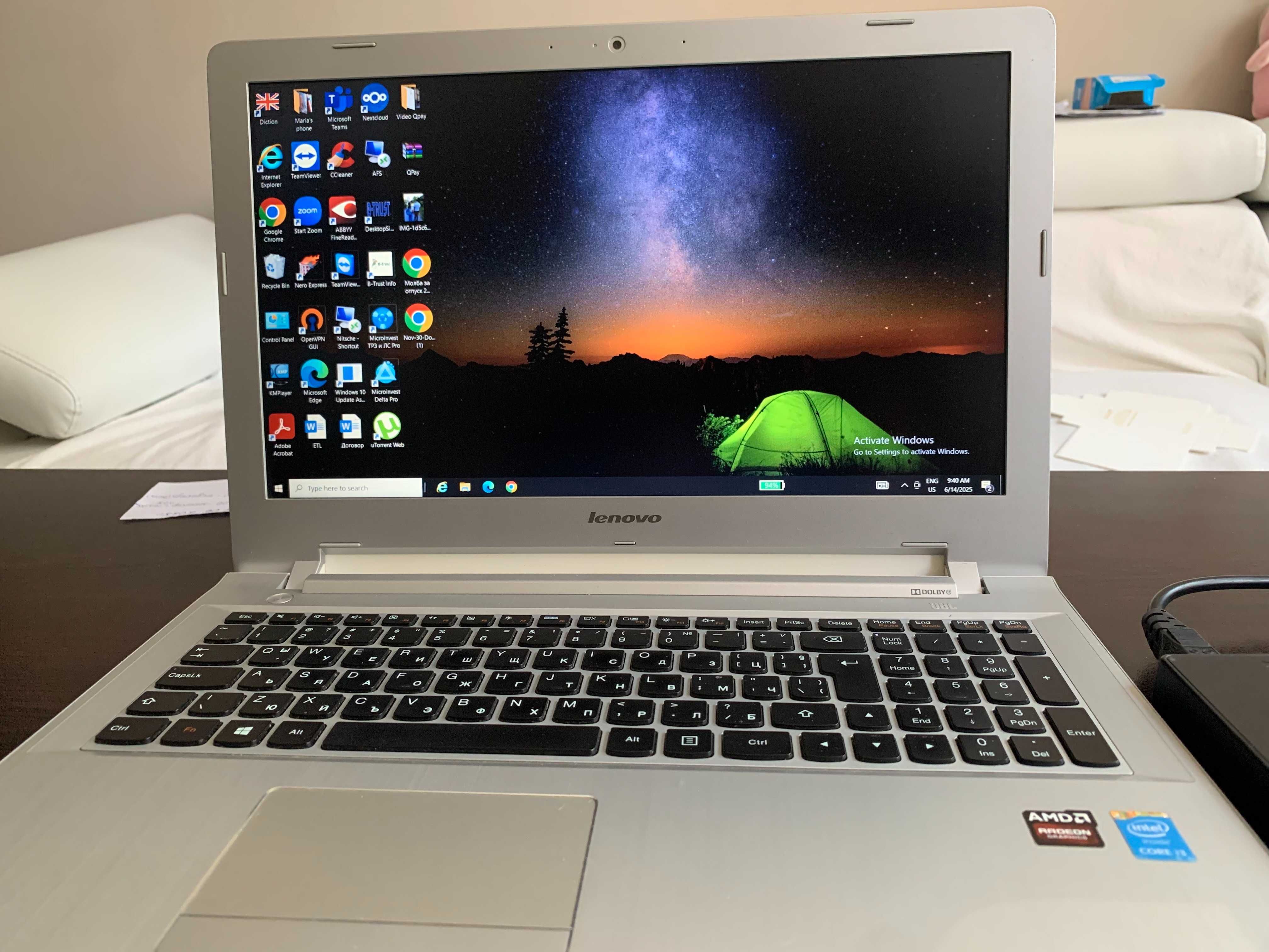 Laptop Lenovo z51 70 80k6 15.6'' инча 930GB HDD, 8GB RAM, Windows