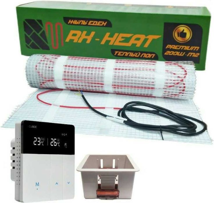 Теплий електрический пол Алматы/ нагревательний мат недорого