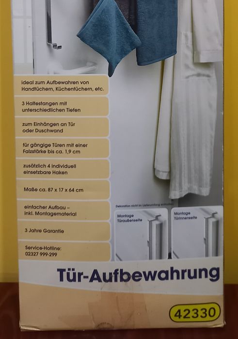 Suport nou de perete, triplu etajat pentru prosoape de baie