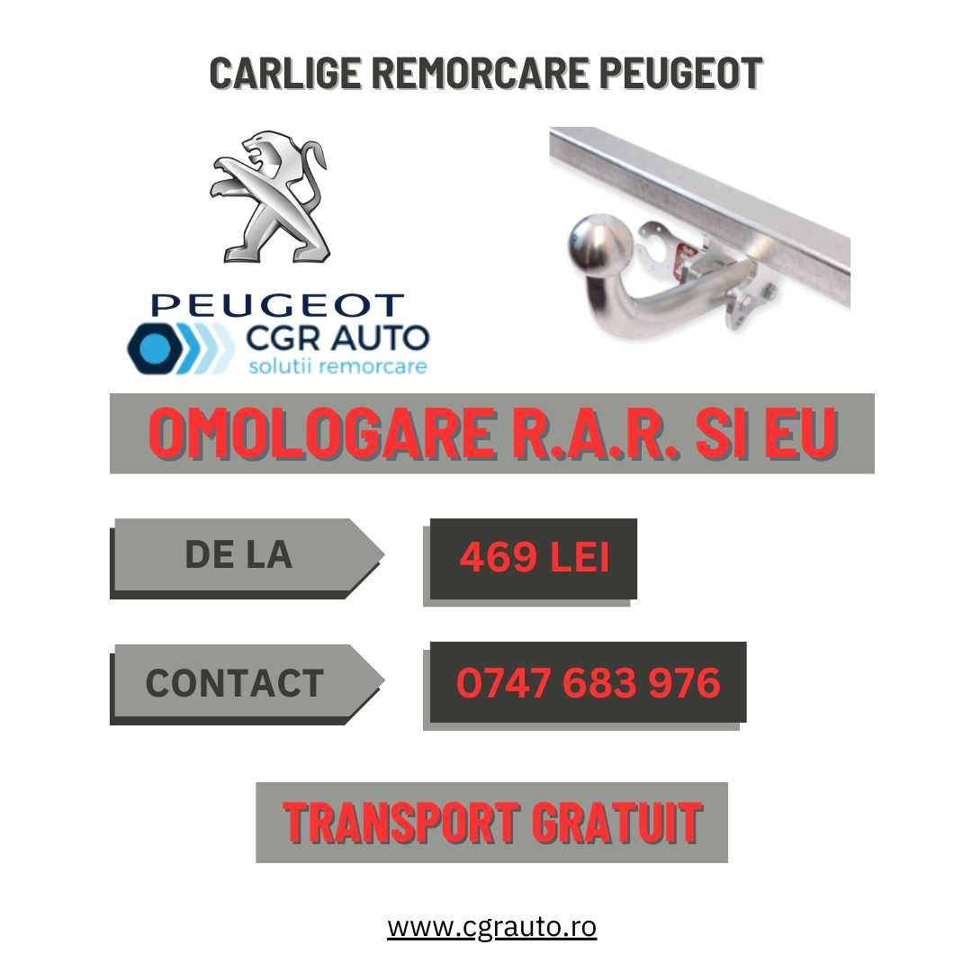 Carlige remorcare Peugeot omologate si durabile