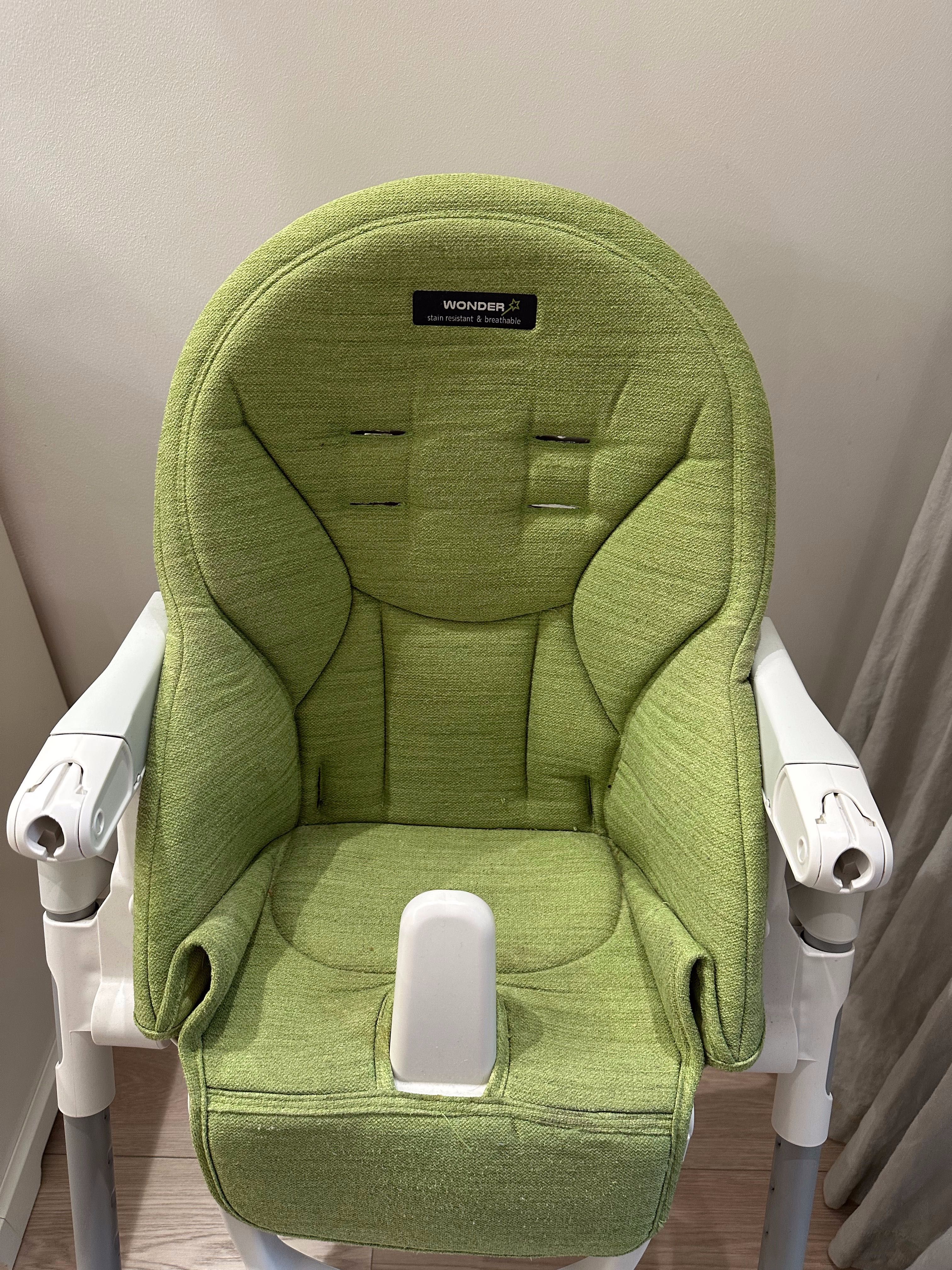 Столче Peg Perego Prima Papa - Follow me Wonder Green + Baby Cushion