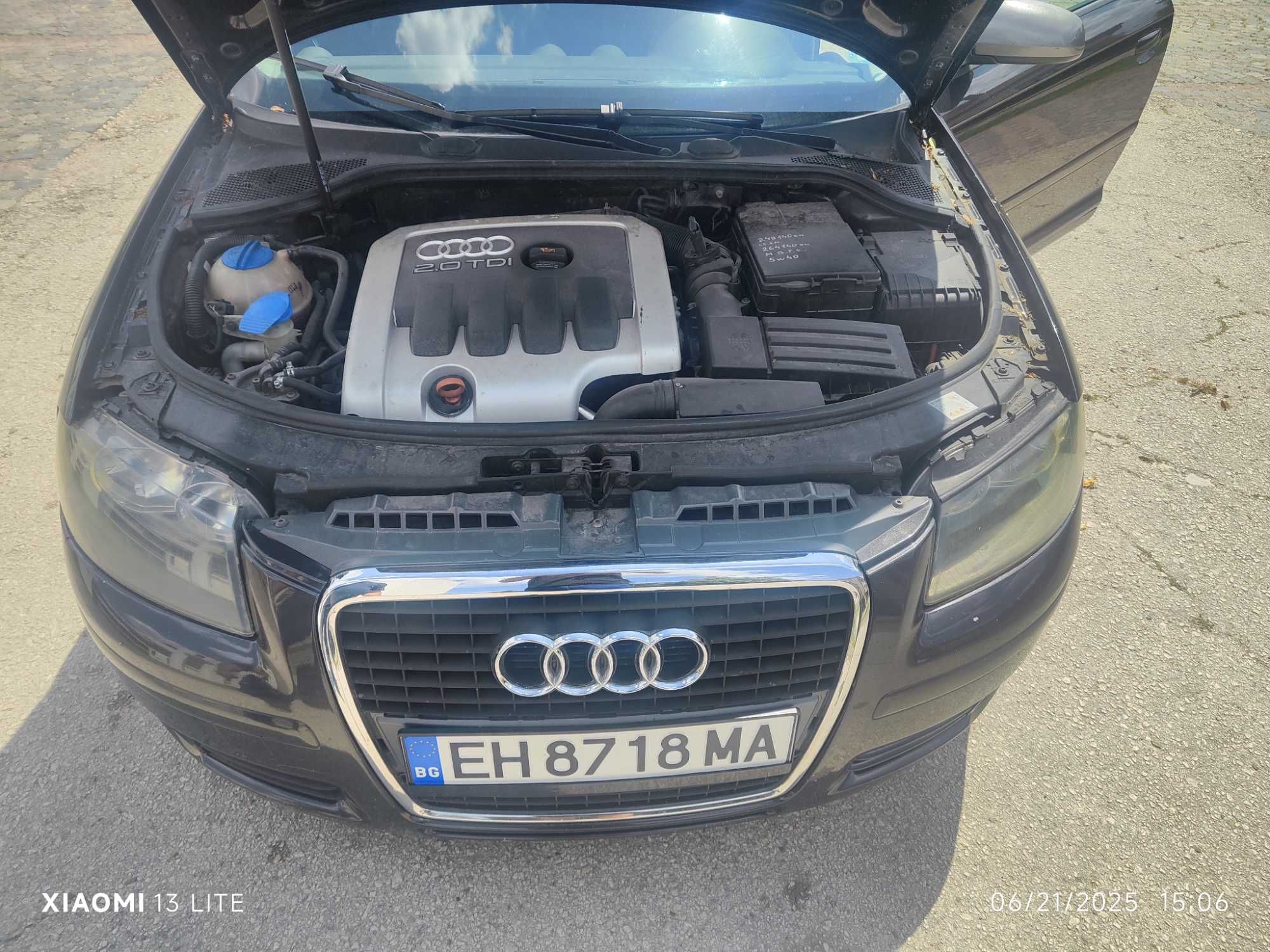 Audi A3 2.0 TDI 2005 , 140 к.с. в запазено състояние, регистрирана
