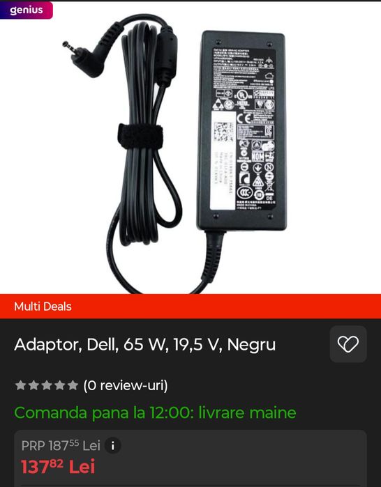 Incarcator Dell 65W, 90W, 130W, 180W
