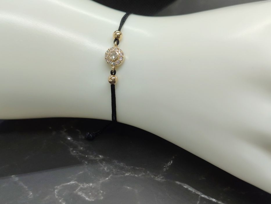 Гривна от 14К жълто злато с лабораторни диаманти – 0.27ct, D/E VS