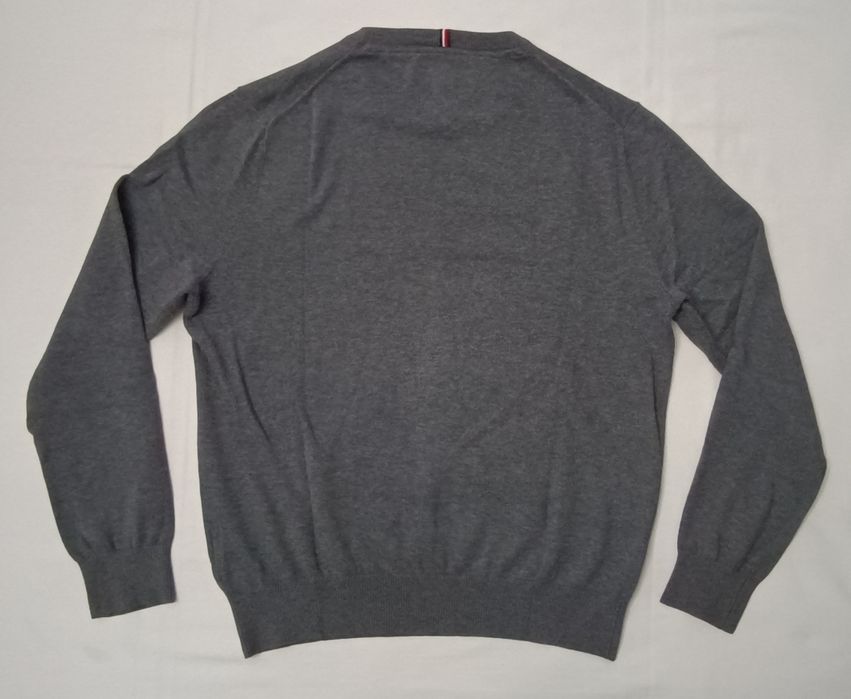 Tommy Hilfiger Pullover оригинален пуловер XS памучен сив пуловер