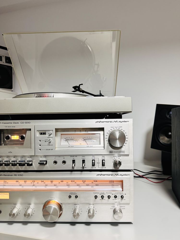 Linie audio NORDMENDE HiFi-anii 1978-deck,receiver cu radio,pick up