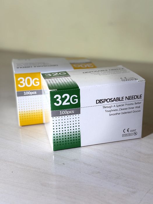 Мезоиглы для косметологов 32G x 4mm, 30G x 4mm