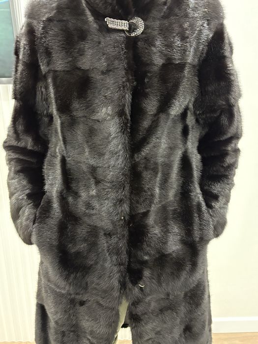 Норковая шубка, длинная ( автоледи)
