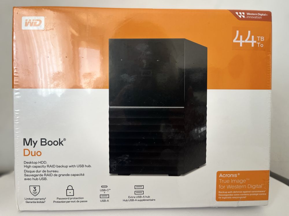 My book duo WD хард диск 44тб