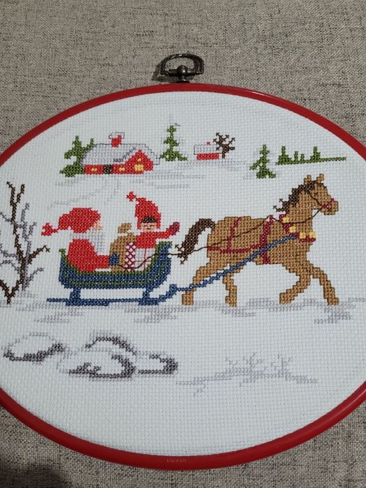 Гобленче със зимна картина, скандинавски от 1999