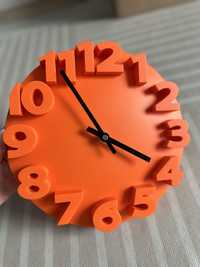 Часы, настенные часы, 3д, стильные, оранжевые