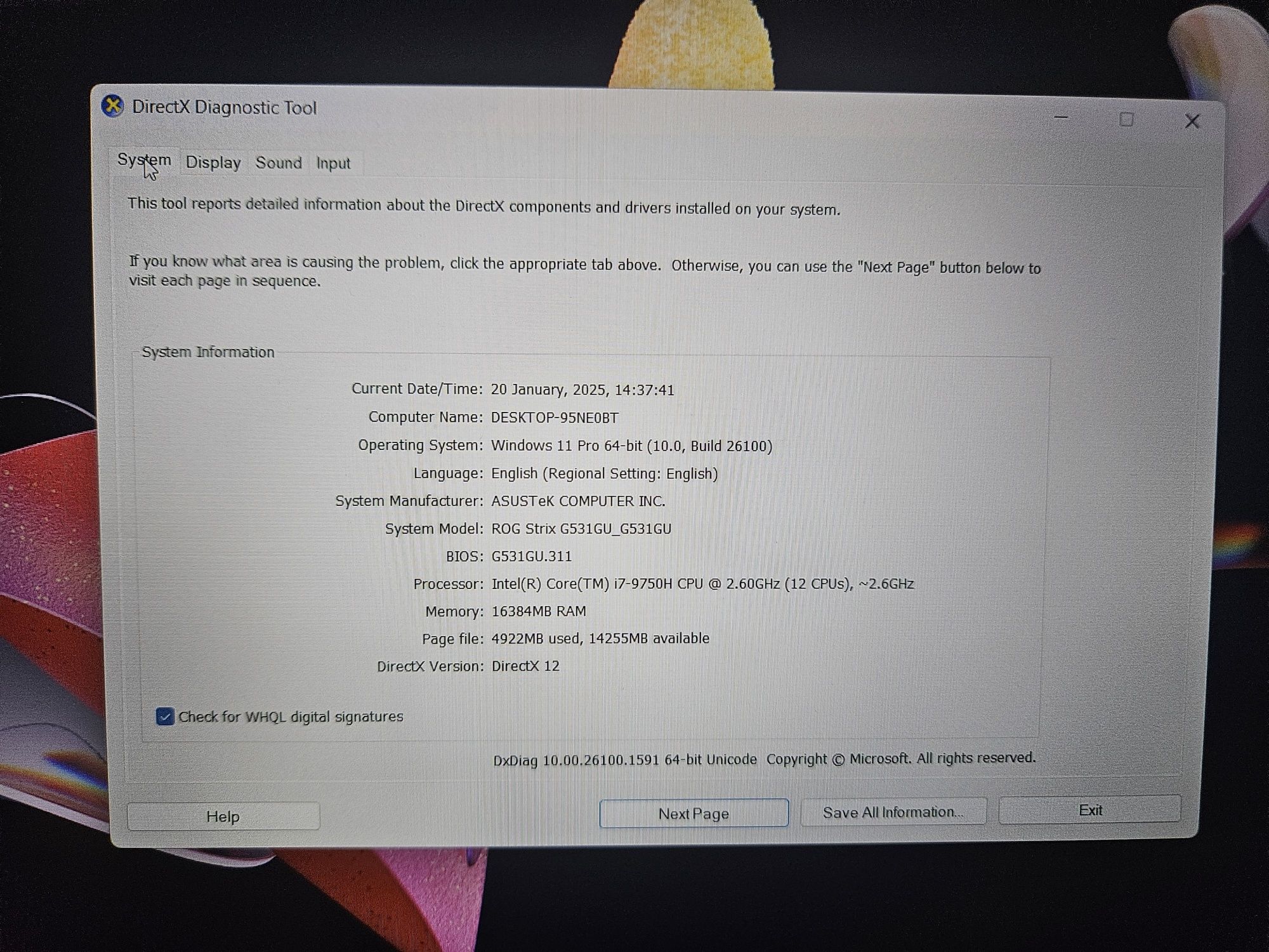 Laptop Gaming ASUS ROG G531GU 15.6 inch