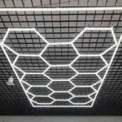 sistem led fagure honeycomb 650w 484 x243 cm 14 hexegoane luminoase