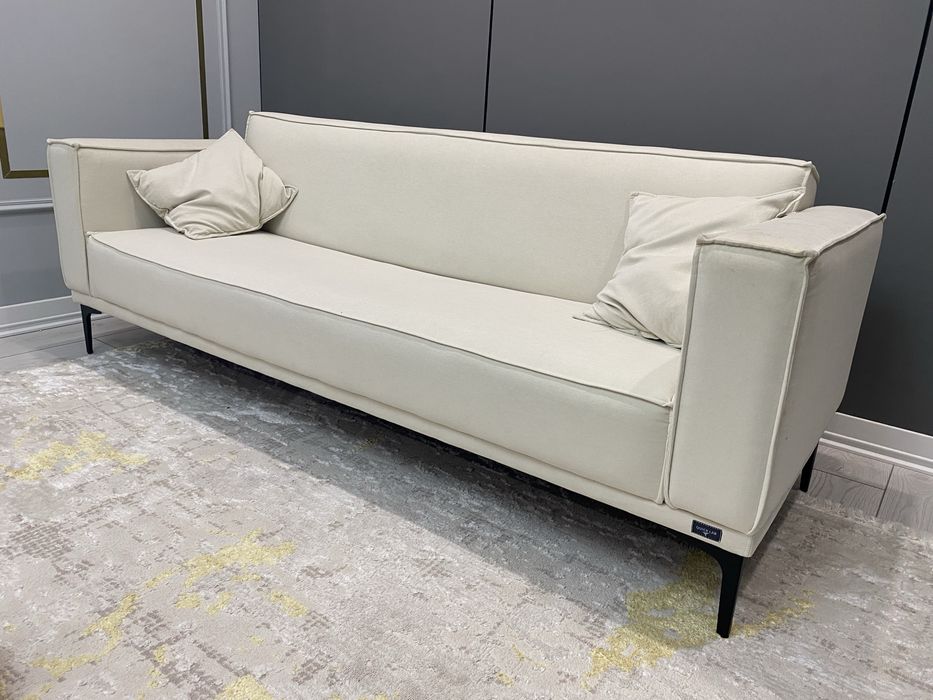 Диван Турин, 210х70 см, обивка велюр, слоновая кость