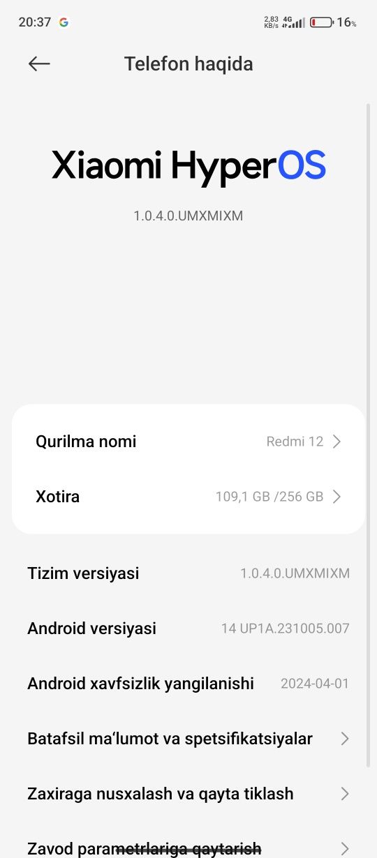 Redmi 12 8+8/256gb