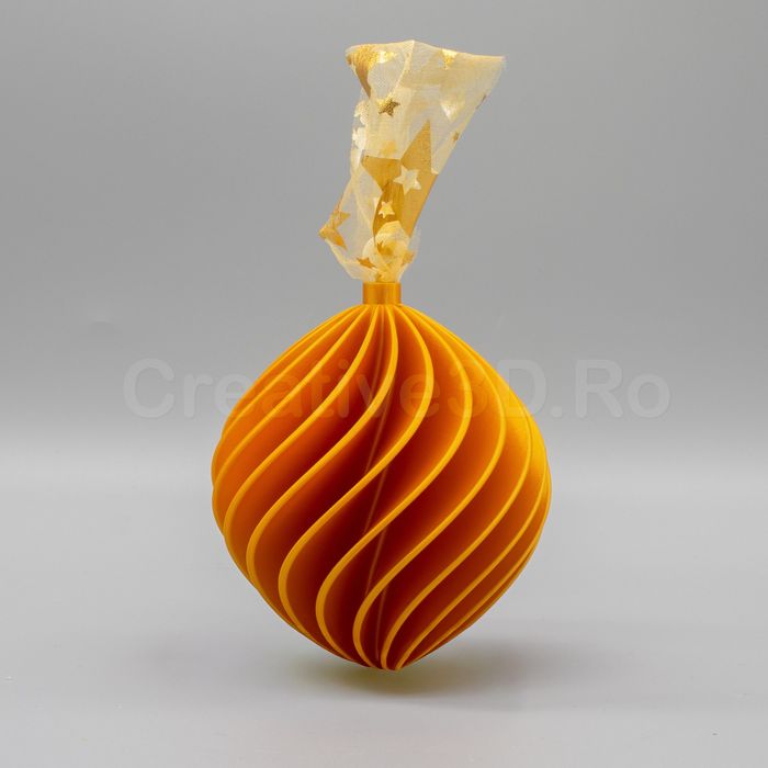 Glob de Craciun Spiral Cadou 90x100mm - multiple culori disponibile