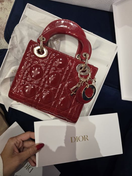 Dior lady bag red
