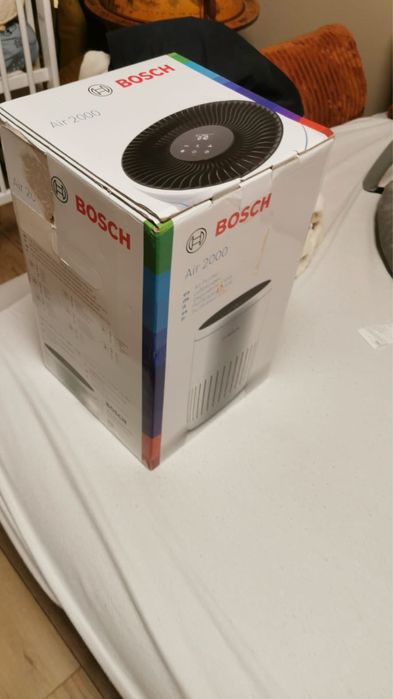 Purificator de aer BOSCH Air 2000, senzor de praf, timer, HEPA, alb