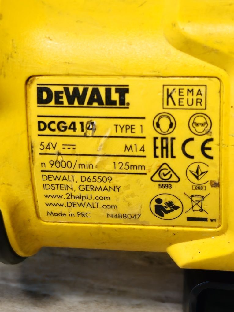 Dewalt Ъглошлайф DCG414 FLEXVOLT 54V 125мм.