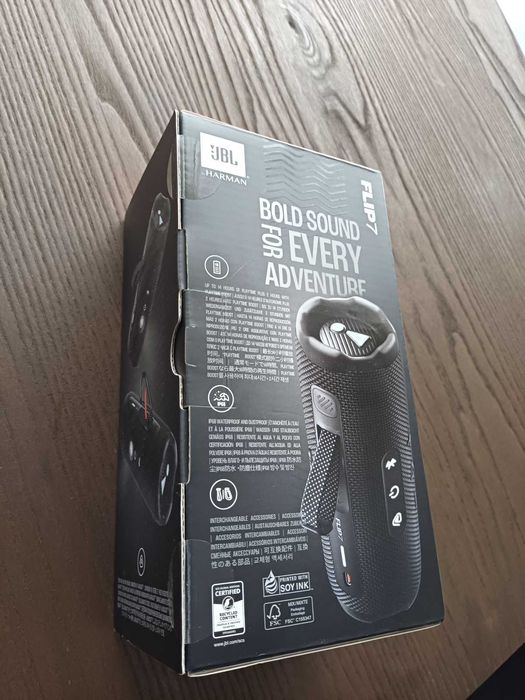 JBL Flip 7 Нова, неотваряна, черна, водоустойчива тонколона