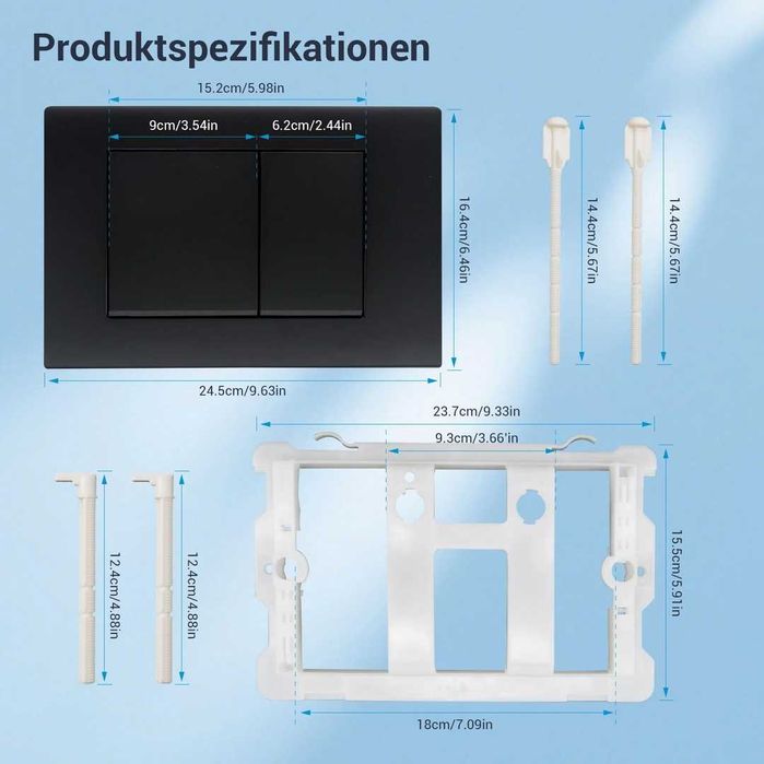 Clapeta actionare WC negru