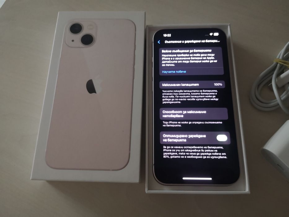 iPhone 13 Pink/100 %Battery health