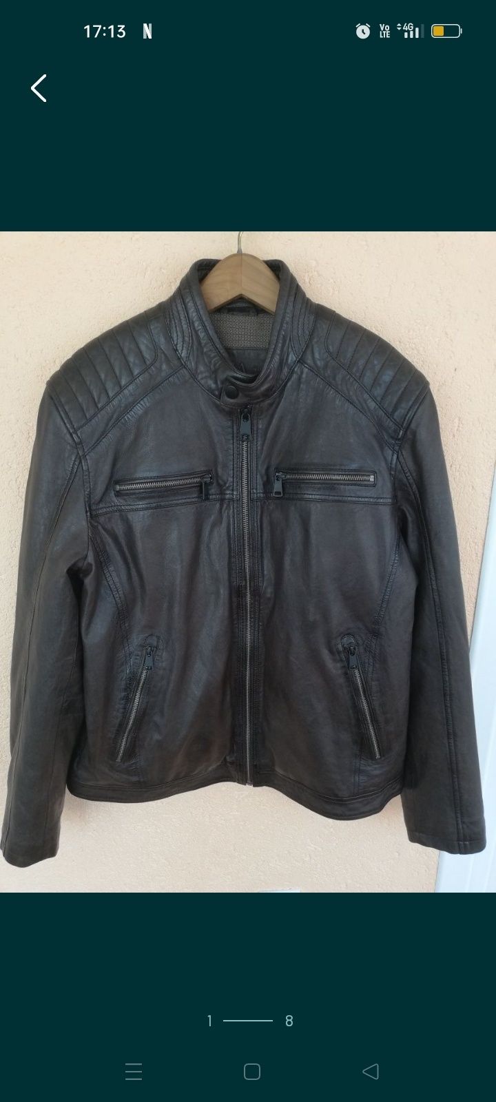 Geacă bărbați piele C&A L biker