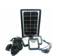 Proiector Solar Power Bank Cu 3 Becuri LED și Multicablu CL-06A